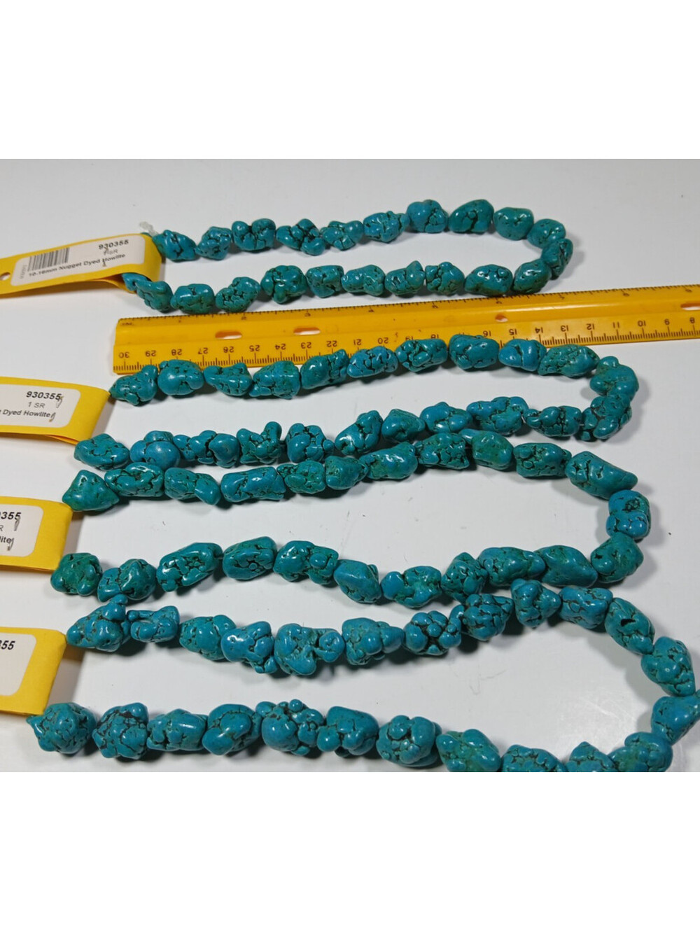 1 strand Dyed Howlite Turquoise Freeform Nuggets 10-16mm for Jewelry Crafts 14"